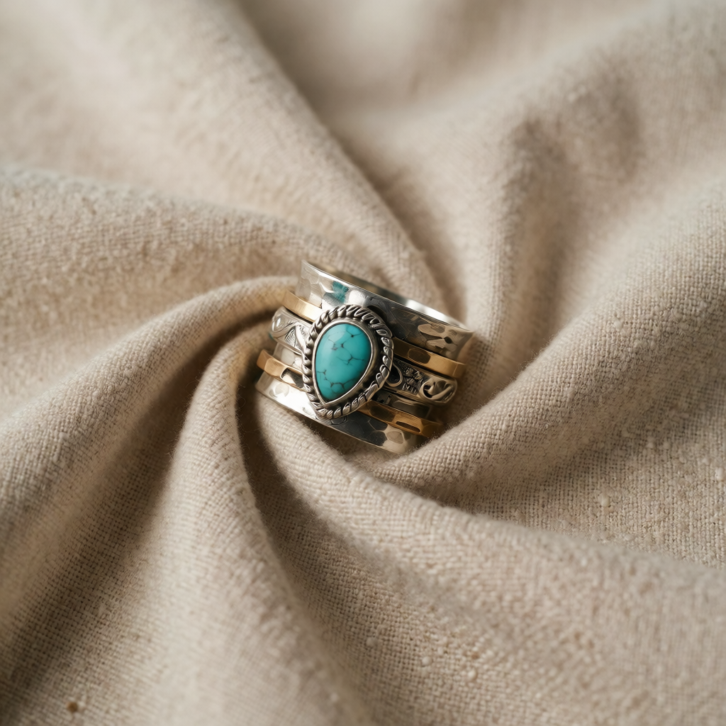 Silver Ring Órla with Turquoise