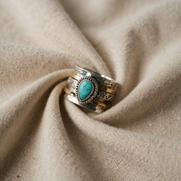 Silver Ring Órla with Turquoise