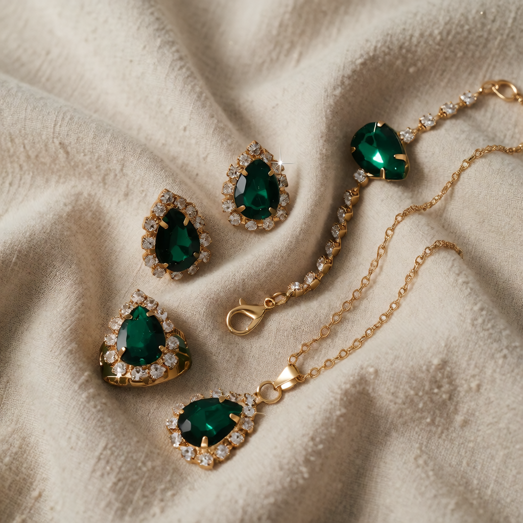 Gold Ring Saoirse with Emerald