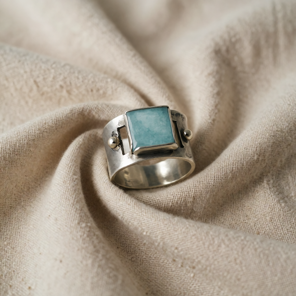 Silver Ring Fiadh with Turquoise