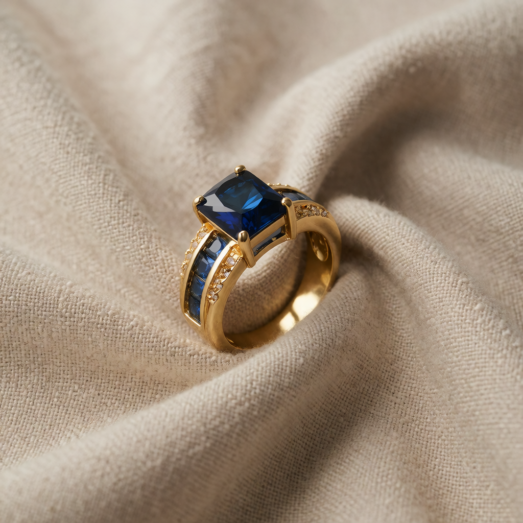 Gold Ring Caoimhe with Sapphire