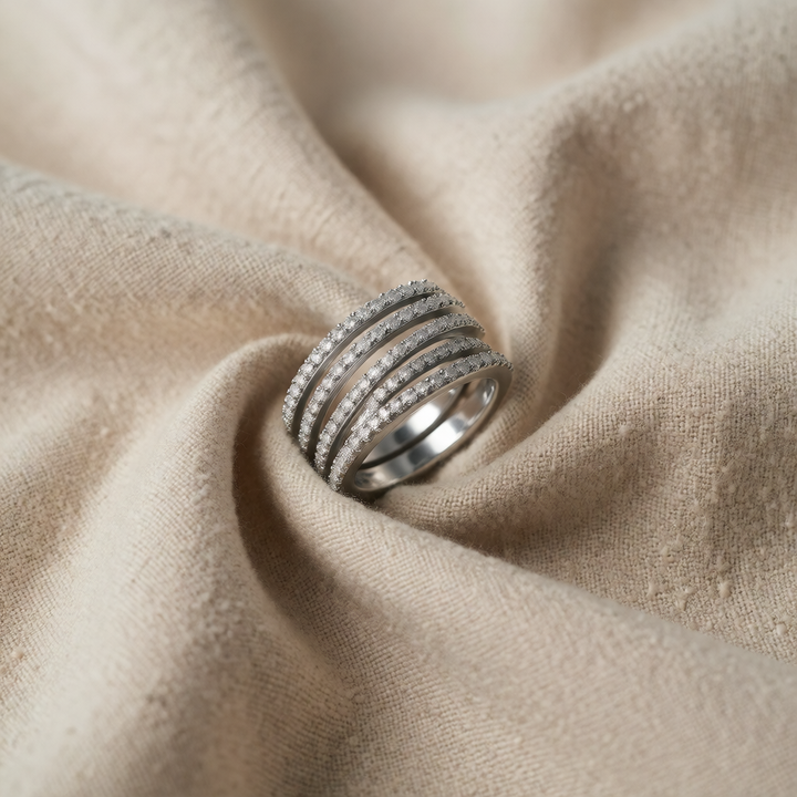 Silver Ring Siobhán with Zirconia