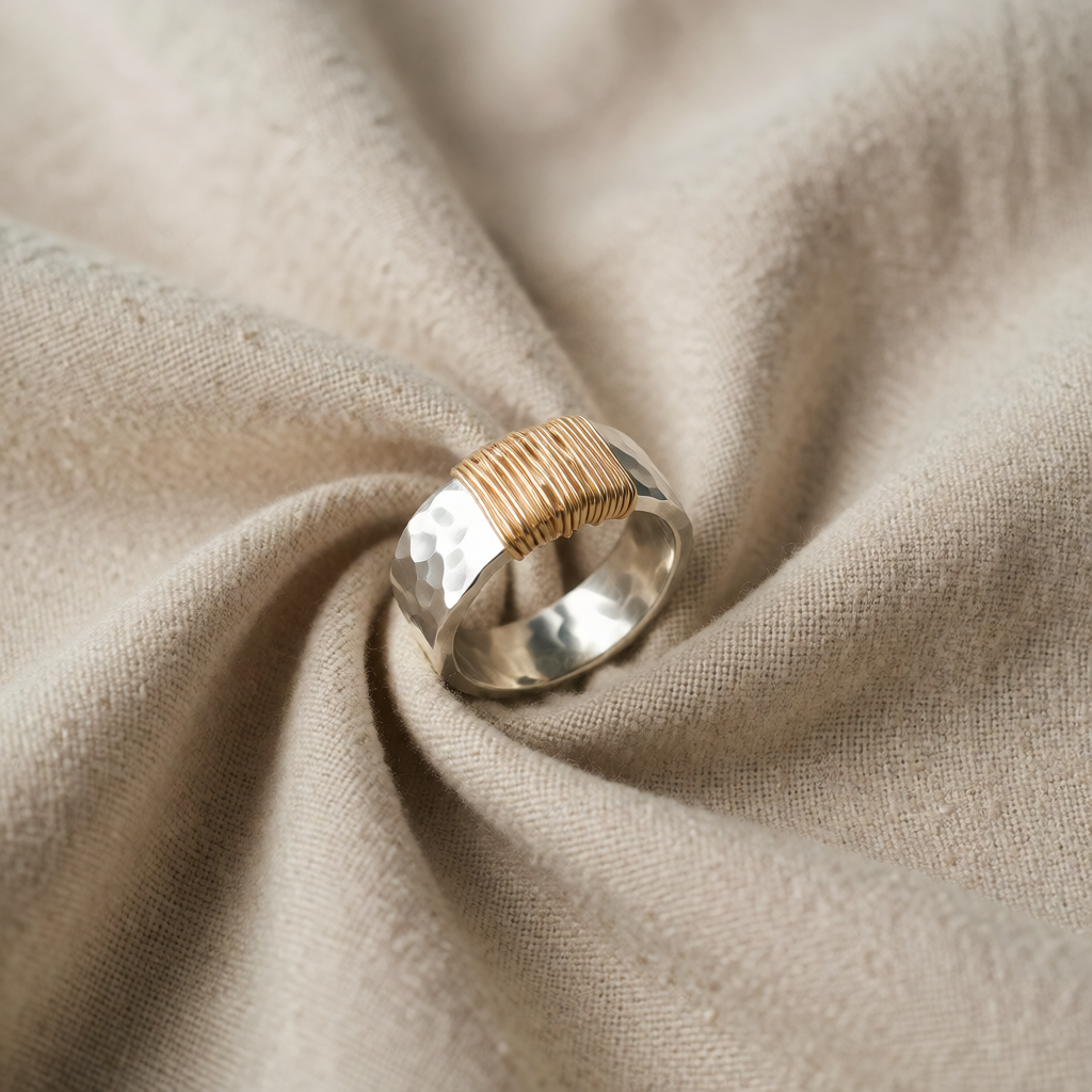 Silver & Gold Wrap Ring Clíona