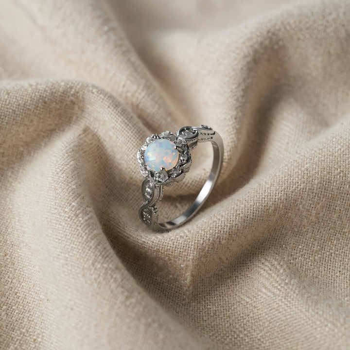 Silver Ring Muirne with Opal