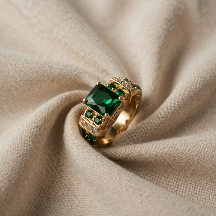 Gold Ring Sinéad with Emerald