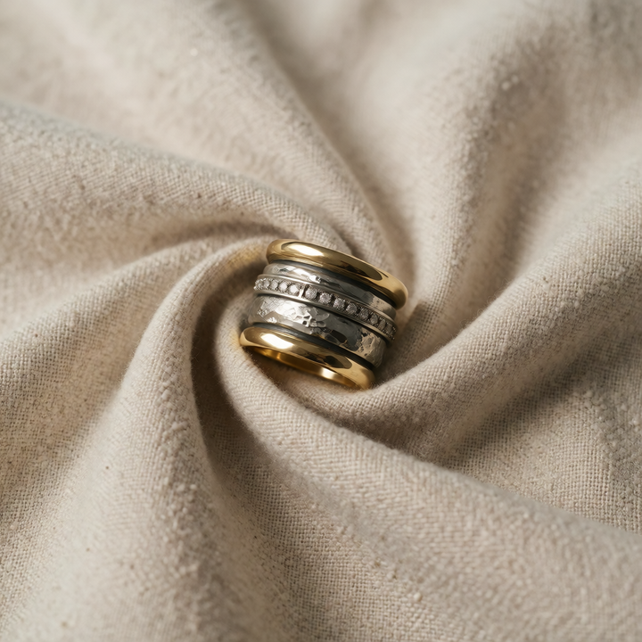 Gold & Silver Stacked Ring Gráinne