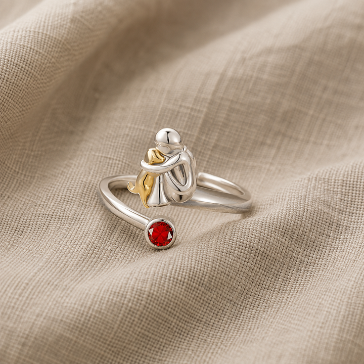 Sterling Silver Ring Laoise with Dog