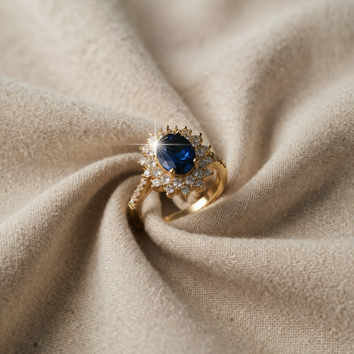 Gold Ring Méabh with Sapphire