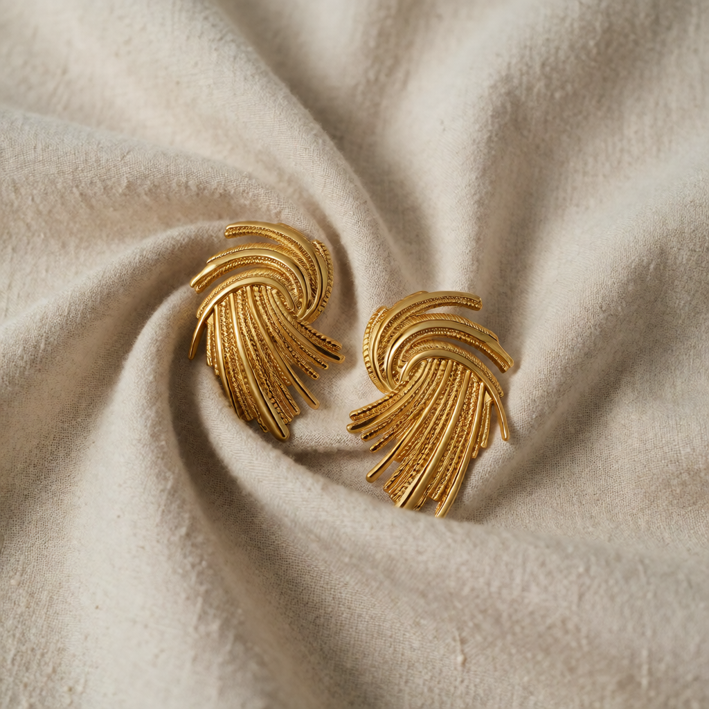 Gold Stud Earrings Fionnuala
