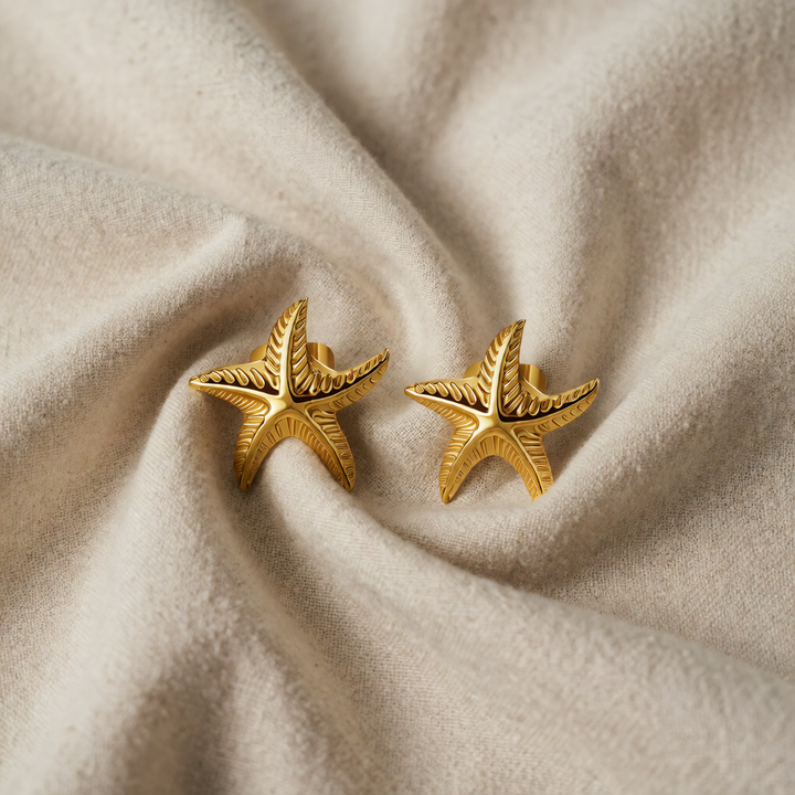 Gold Starfish Stud Earrings Maeve