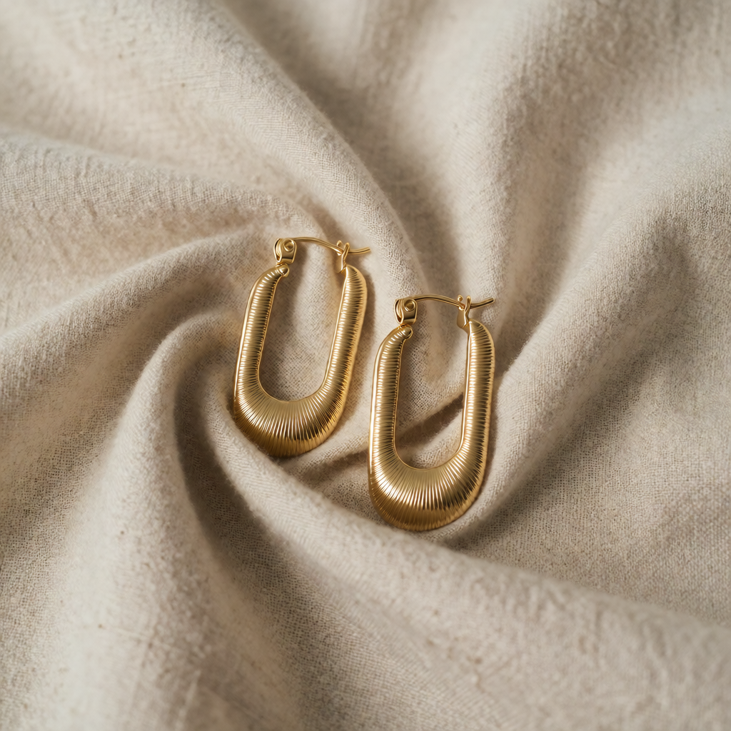 Gold Hoop Earrings Clíodhna