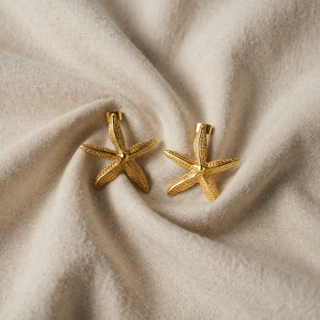Gold Starfish Stud Earrings Aoibhinn