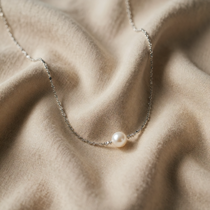 Silver Pearl Necklace Kenmare