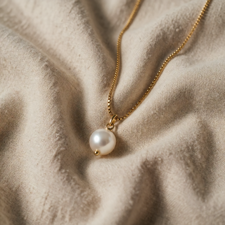 Gold Necklace Róisín with Pearl