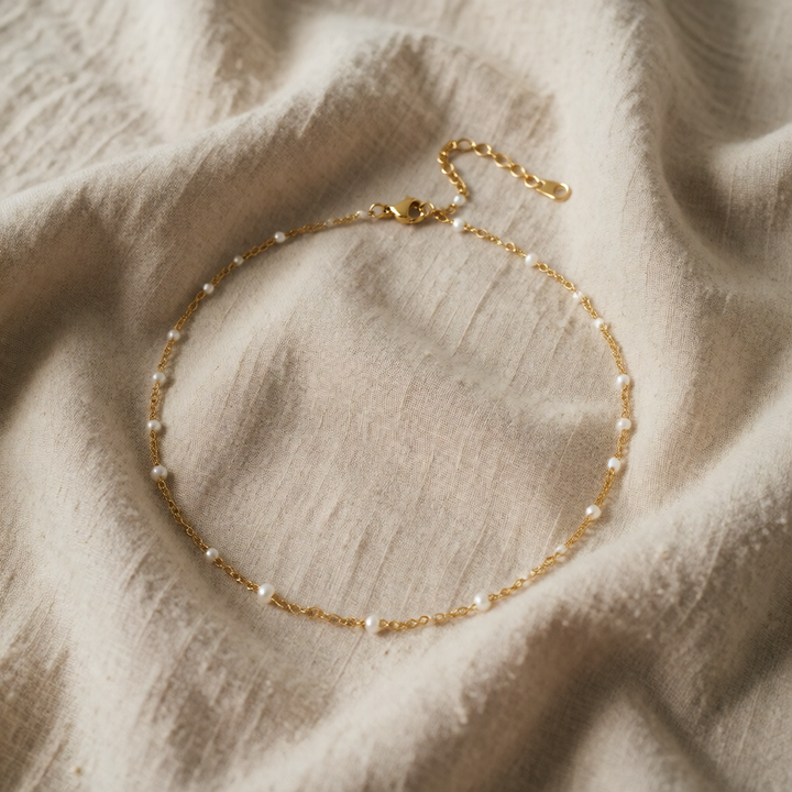 Gold Chain Necklace Laoise with Pearls