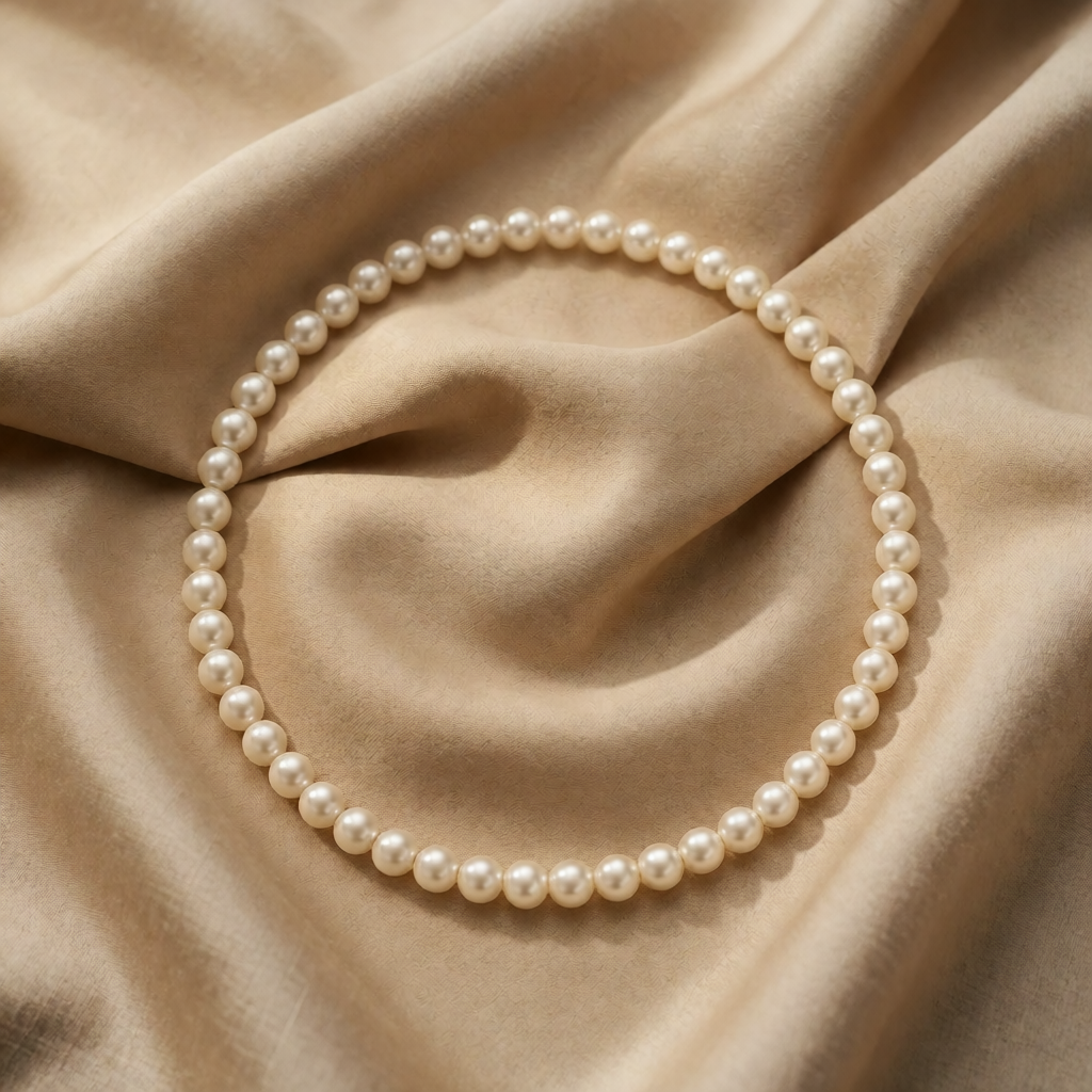 Pearl Beaded Necklace Kenmare with Classic Round Pearls