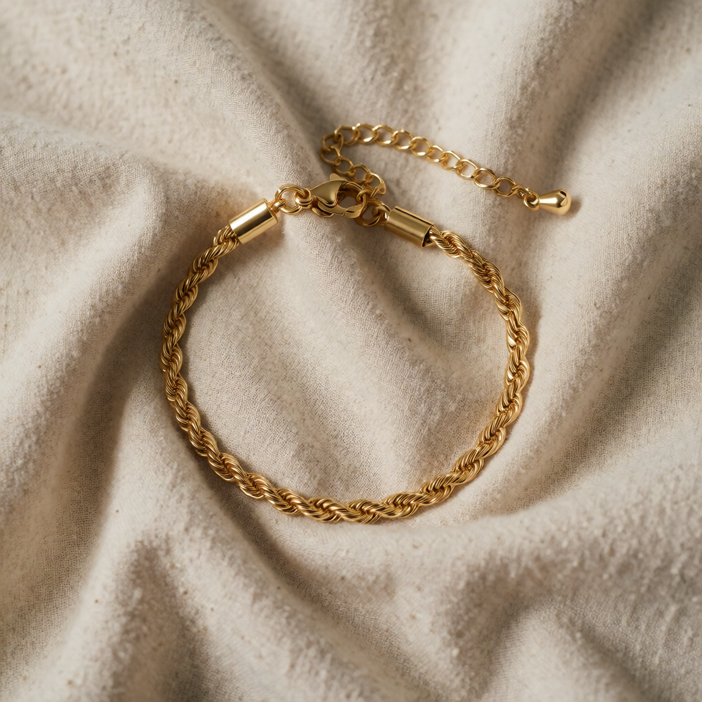 Gold Rope Chain Bracelet Muirne