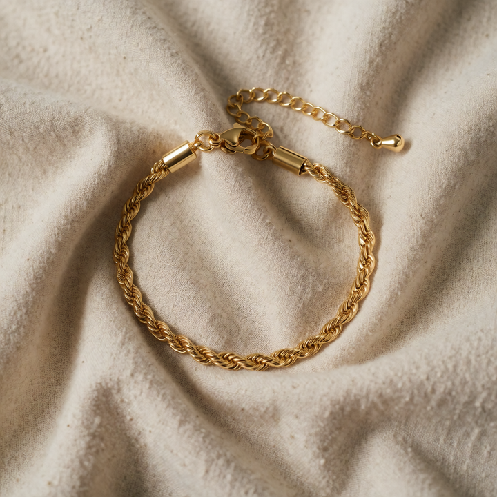Gold Rope Chain Bracelet Muirne