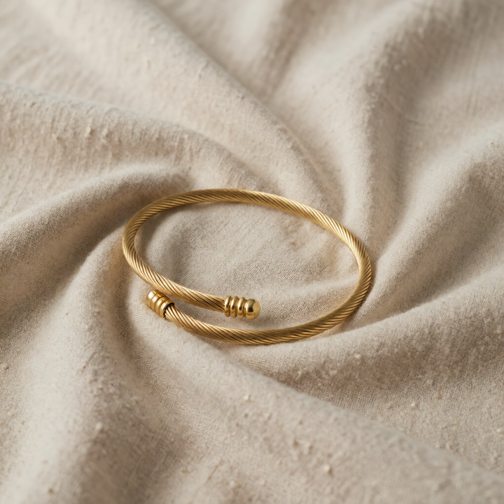 Gold Cuff Bracelet Clíodhna