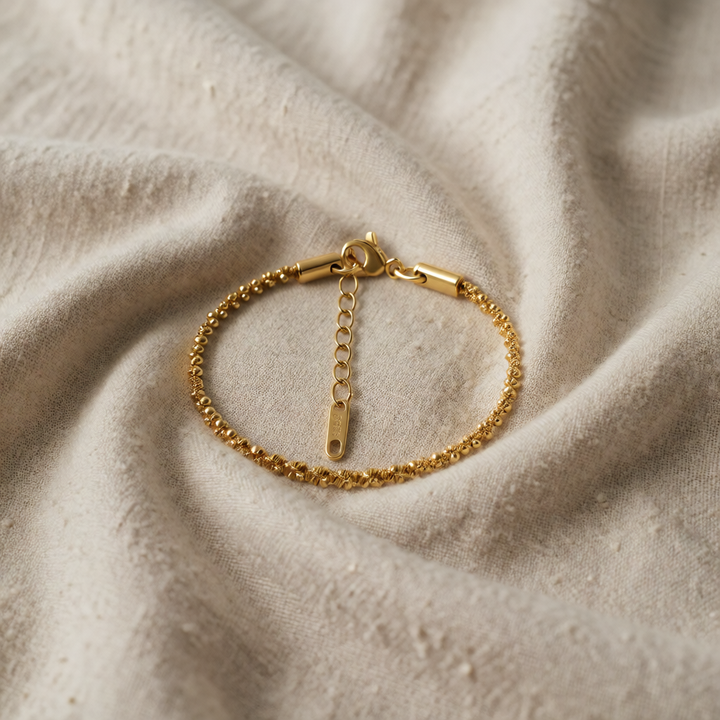 Gold Beaded Chain Bracelet Béibhinn