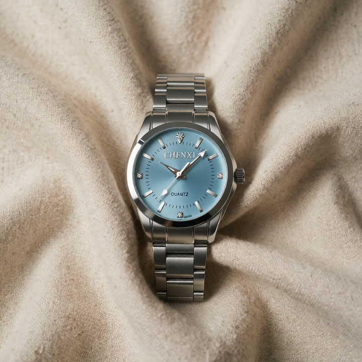 Stainless Steel Watch Saoirse with Blue Dial