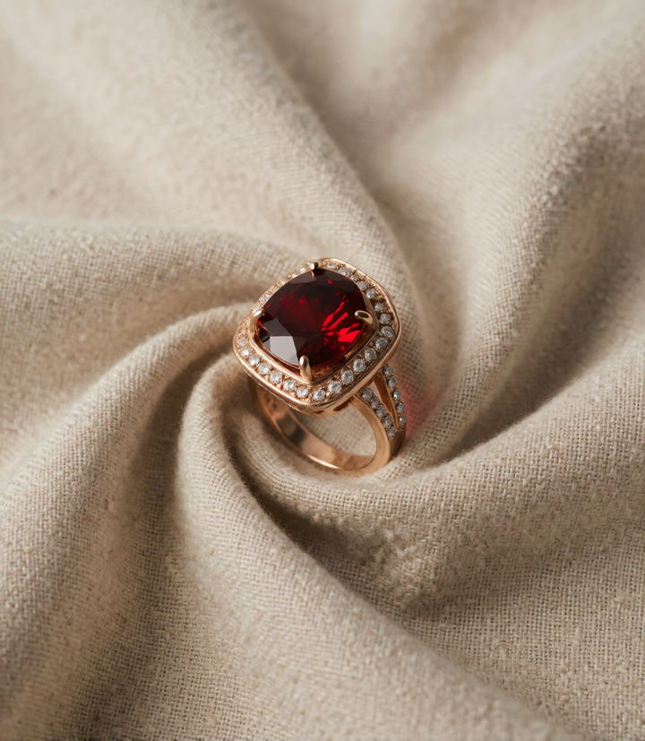 Rose Gold Ring Nuala with Ruby
