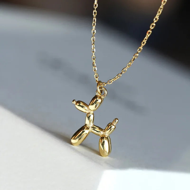Gold Necklace Béibhinn with Balloon Dog