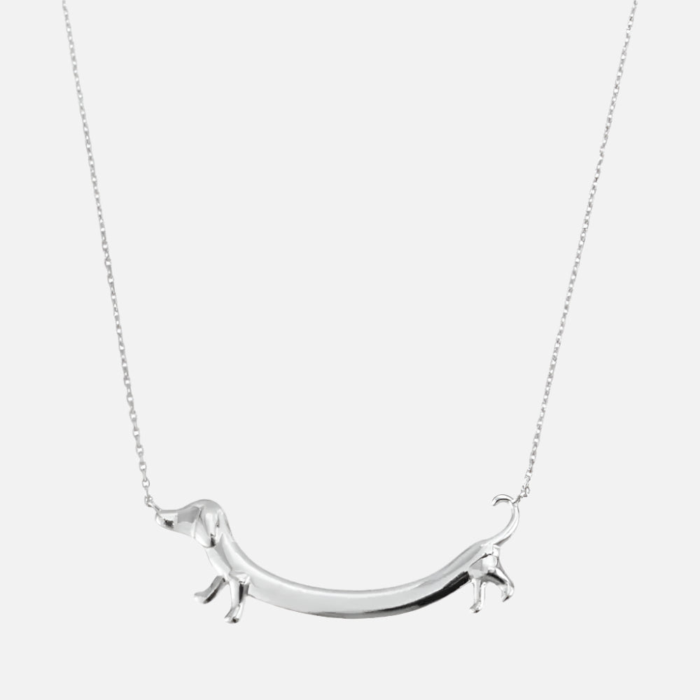 Gold Necklace Riona with Dachshund Dog