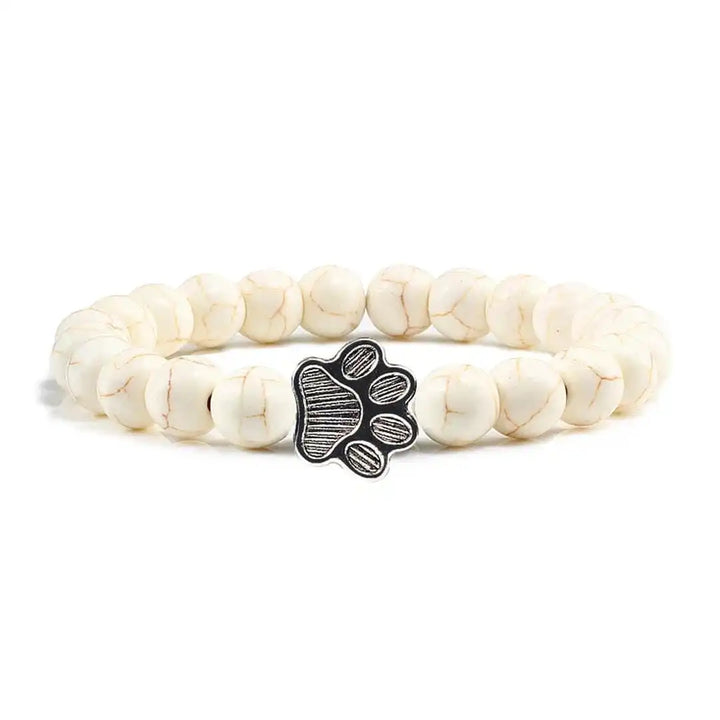 Turquoise Beaded Bracelet Gráinne with Paw Print
