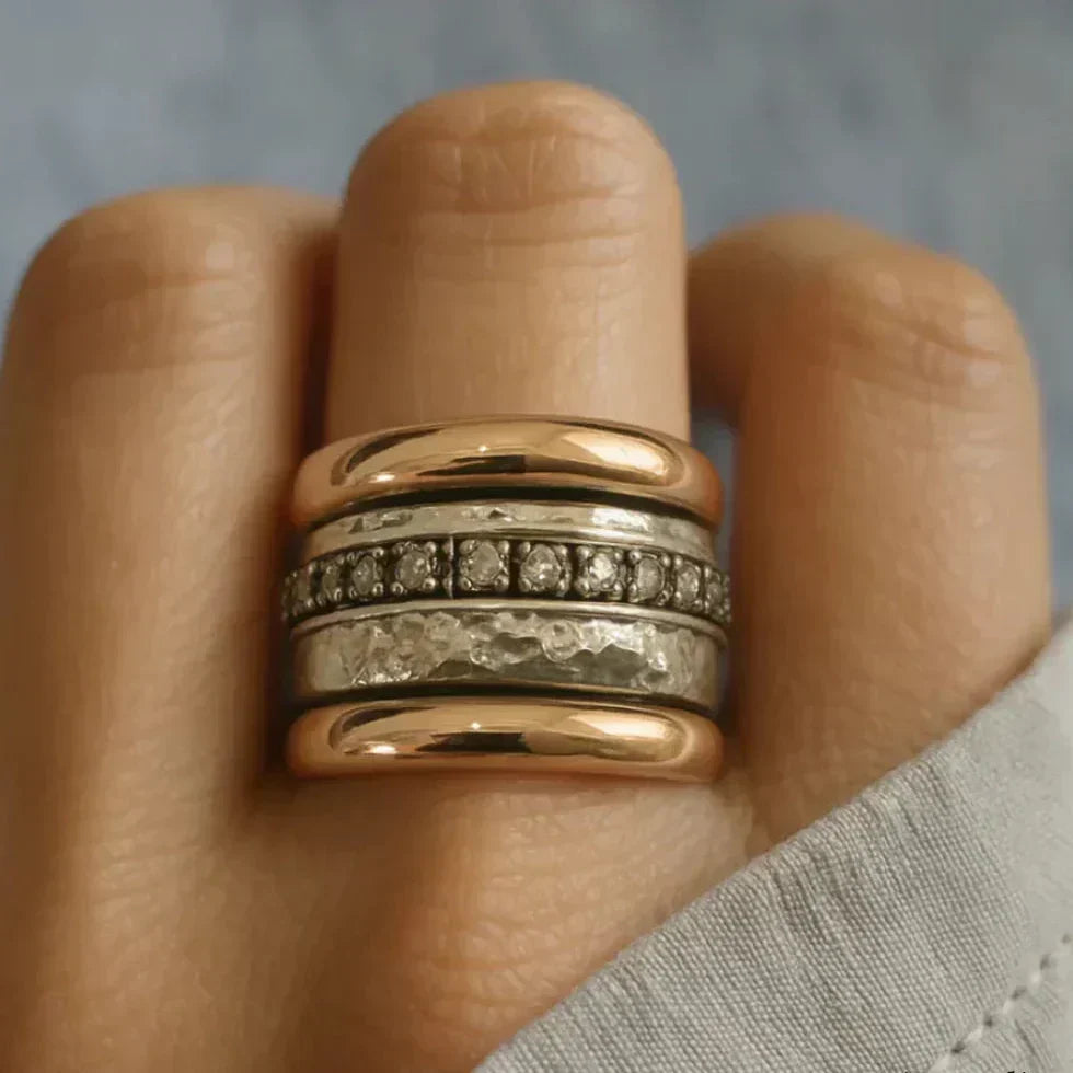 Gold & Silver Stacked Ring Gráinne