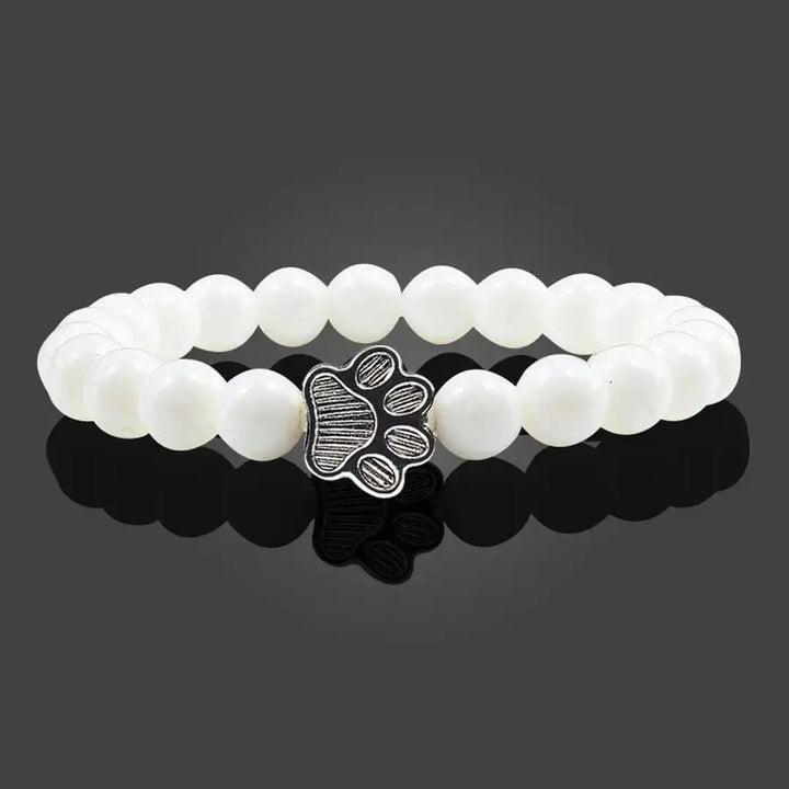Turquoise Beaded Bracelet Gráinne with Paw Print