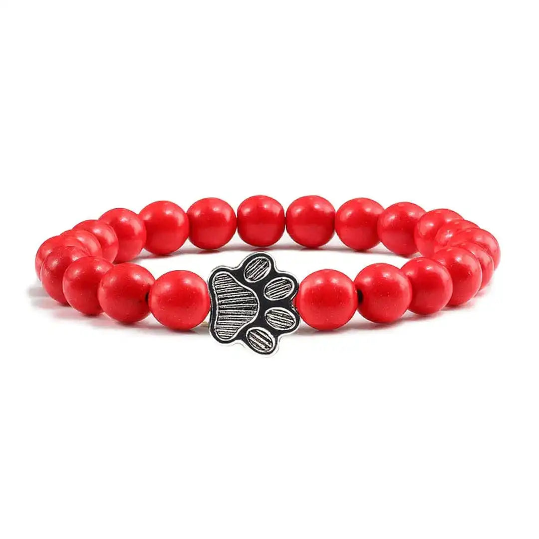 Turquoise Beaded Bracelet Gráinne with Paw Print