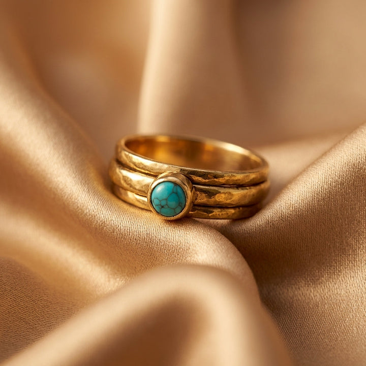 Gold Ring Dervla with Turquoise
