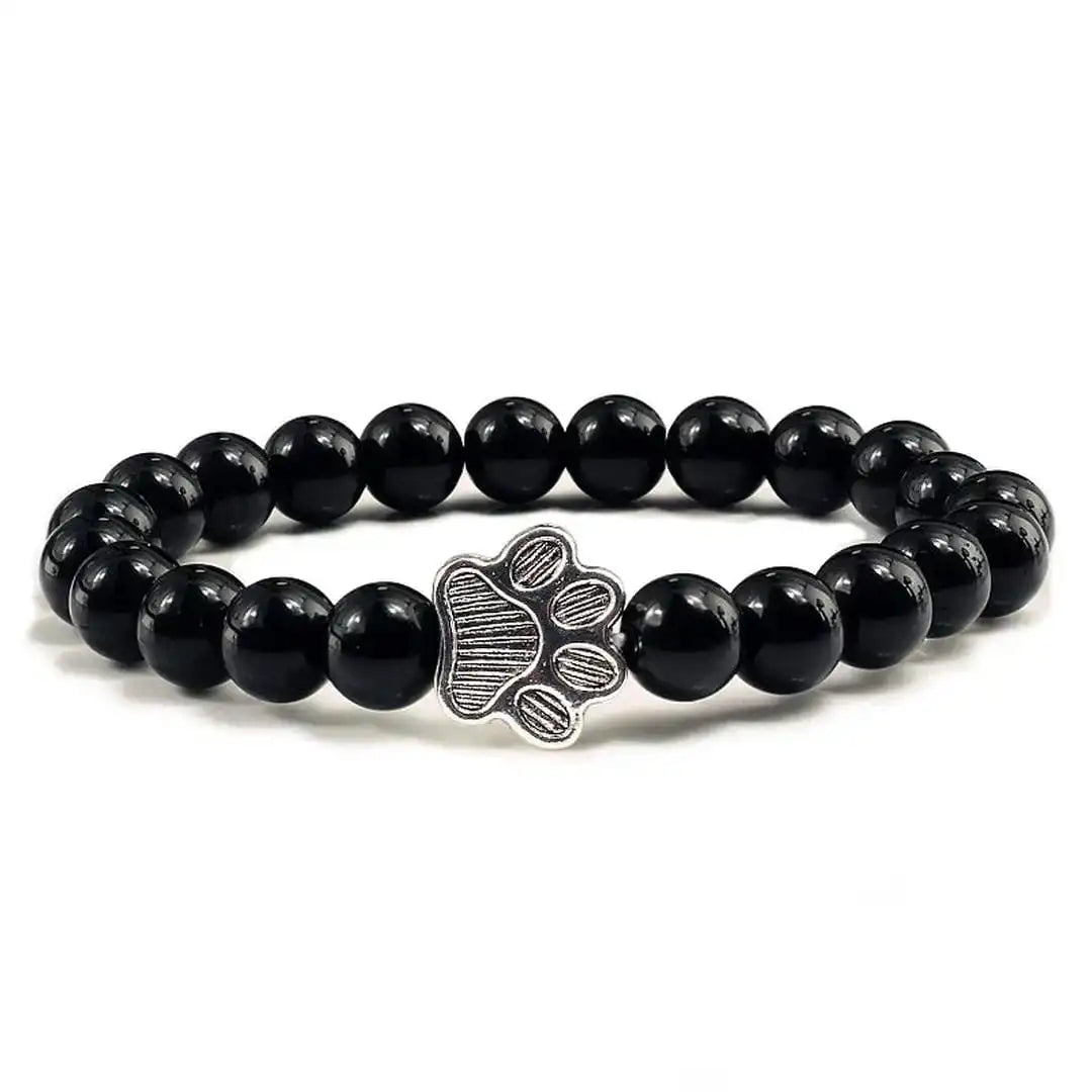Turquoise Beaded Bracelet Gráinne with Paw Print