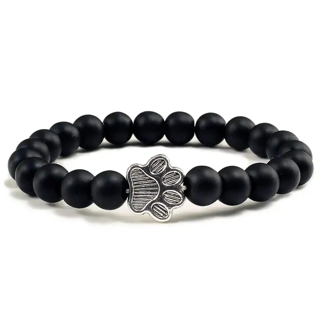Turquoise Beaded Bracelet Gráinne with Paw Print
