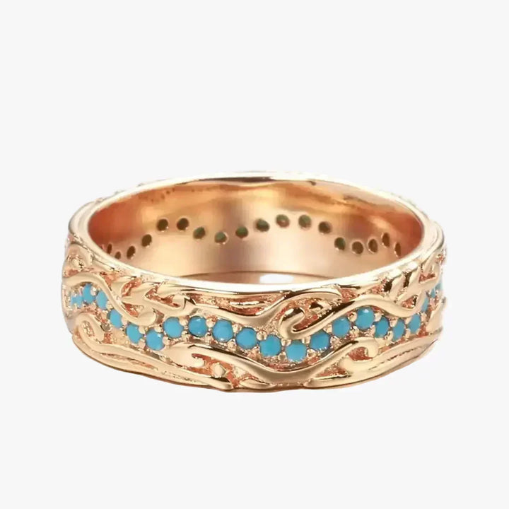 Rose Gold Ring Aoife with Turquoise