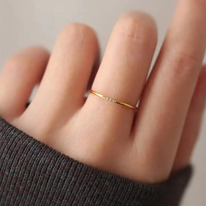Silver Open Ring Áine with Multicoloured Crystals