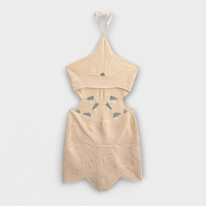 Ranyra - Elegantes cremefarbenes Häkelkleid