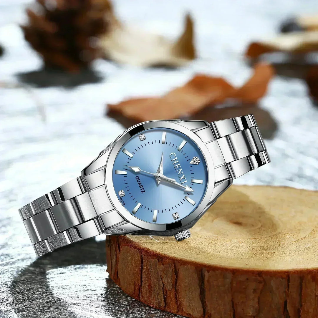 Stainless Steel Watch Saoirse with Blue Dial