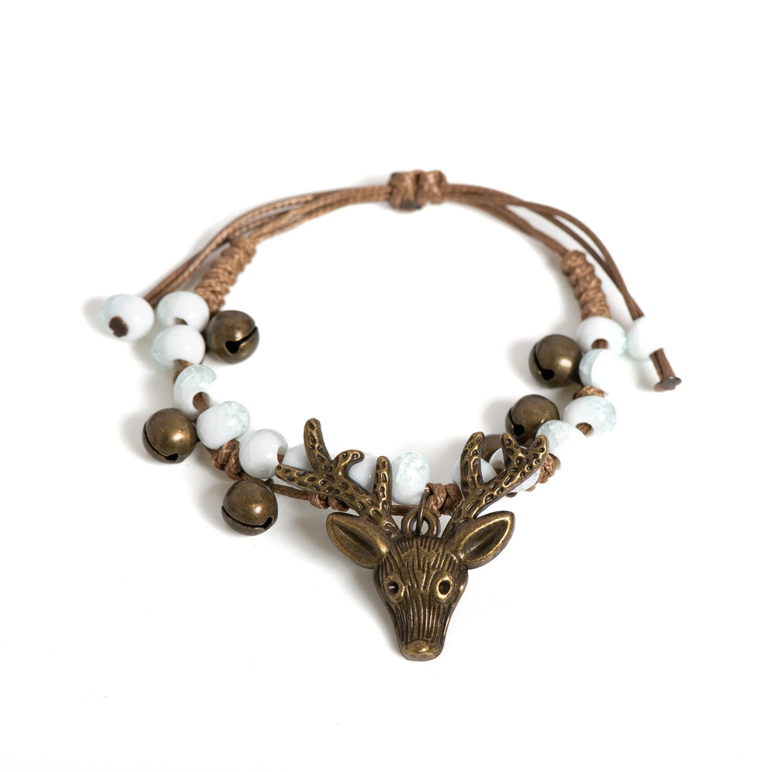 Handcrafted Ceramic Fawn Charm Bracelet