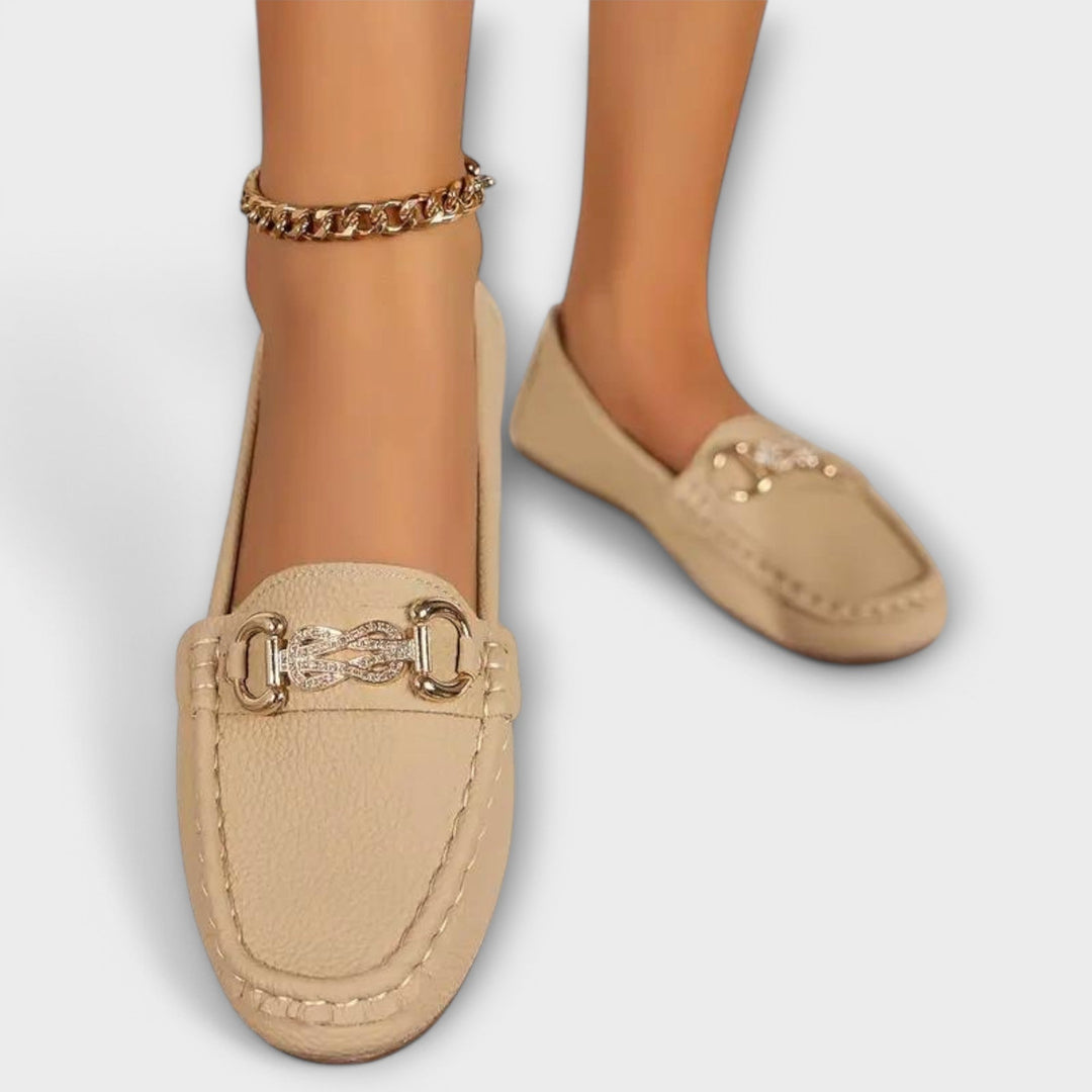 Adele - Schwarze Loafer mit Spange