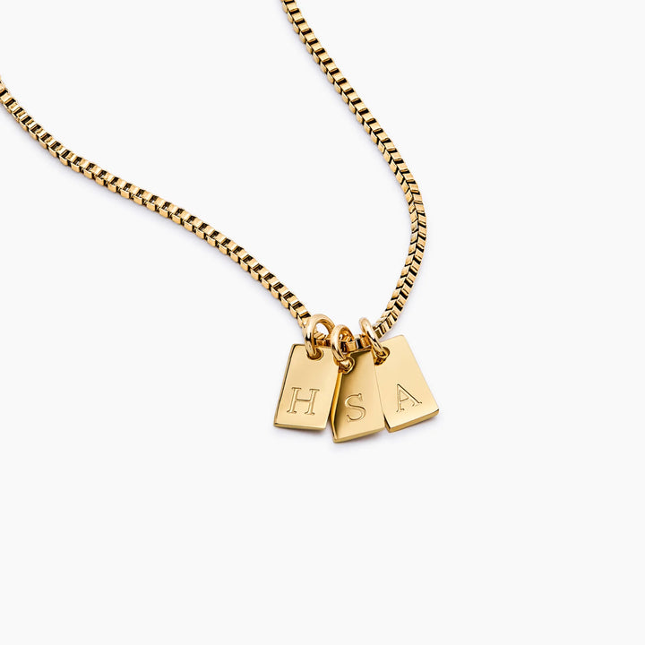 Tag Initial Necklace