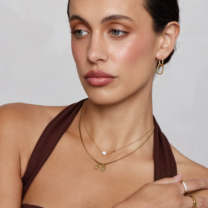 Tag Initial Necklace