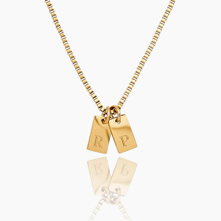 Tag Initial Necklace