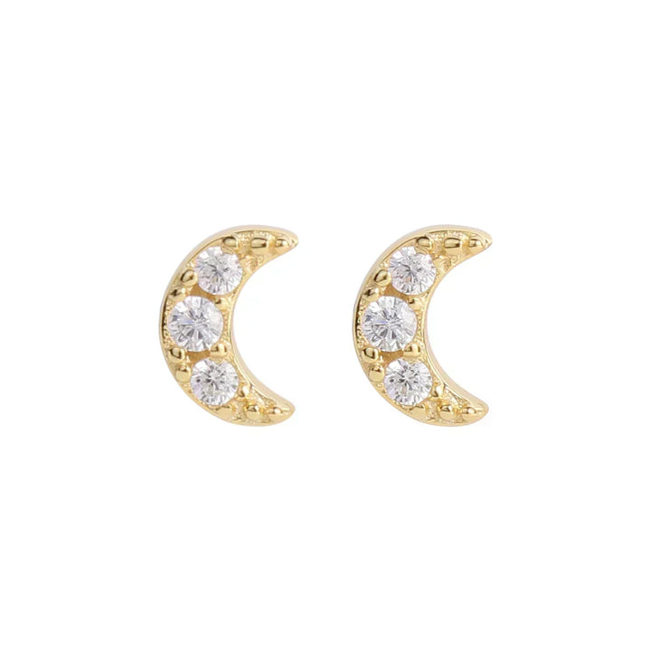 Gold Celestial Drop Earrings Aoife with Star and Moon