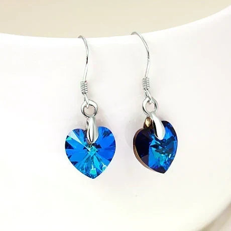Silver Necklace Róisín with Sapphire Heart
