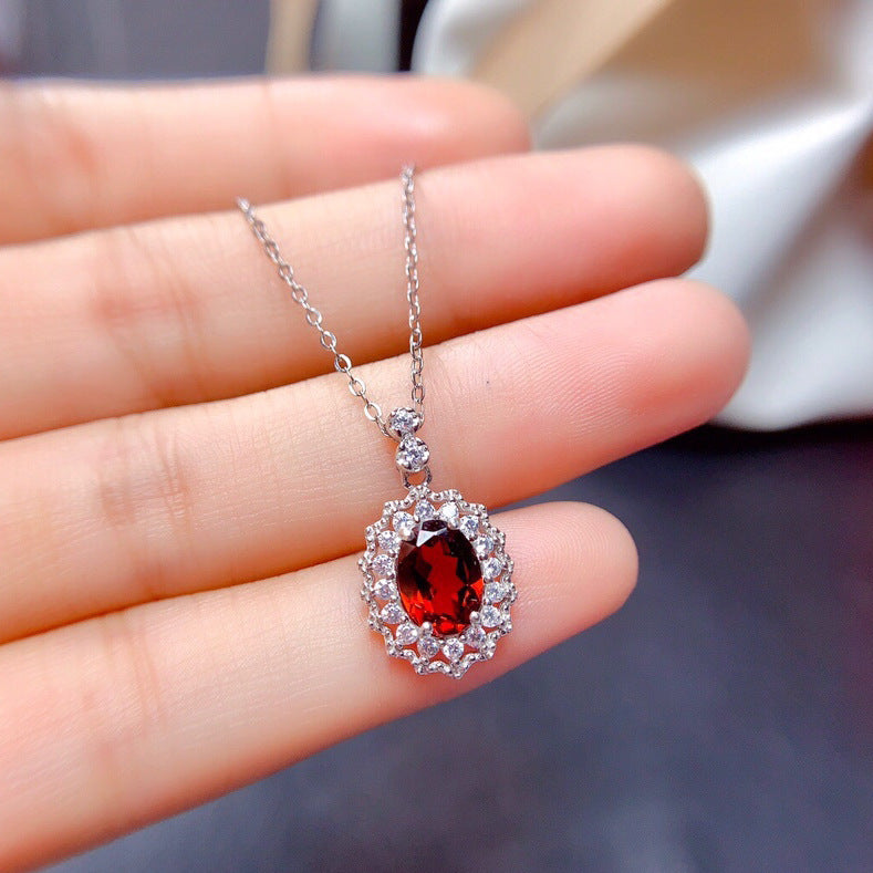 White Gold Ring Saoirse with Ruby