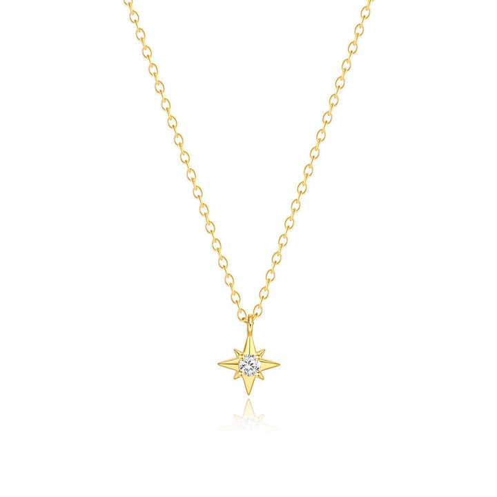 Gold Necklace Sorcha with Star and Zirconia
