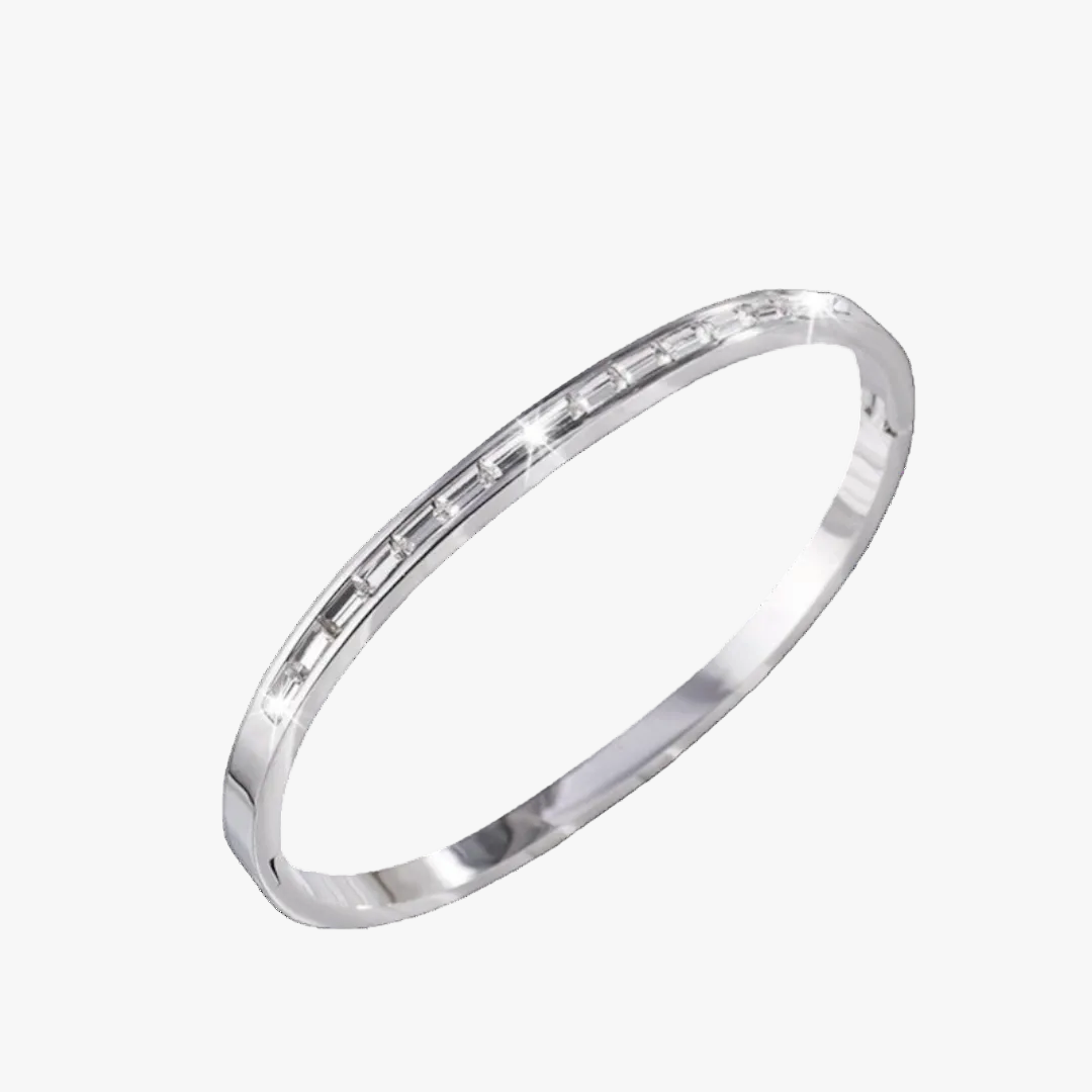 Gold Bangle Clíodhna with Crystal Accents