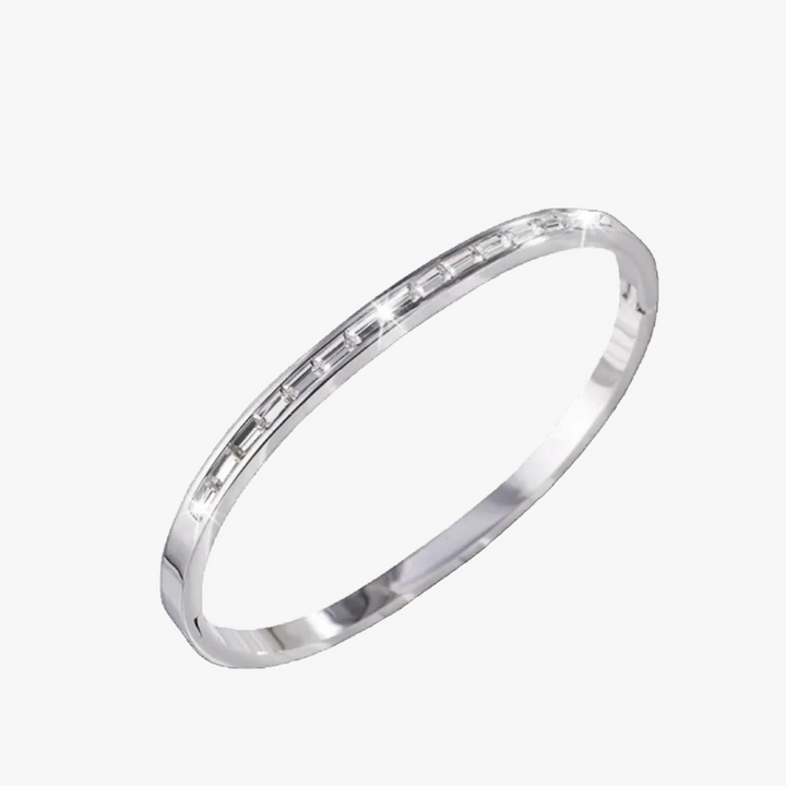 Gold Bangle Clíodhna with Crystal Accents